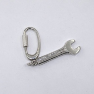 Silver spanner keyring key ring key fob